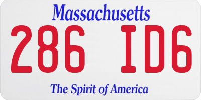 MA license plate 286ID6