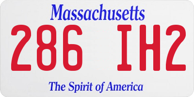 MA license plate 286IH2