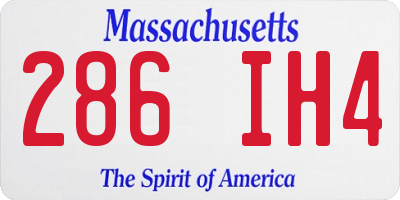 MA license plate 286IH4