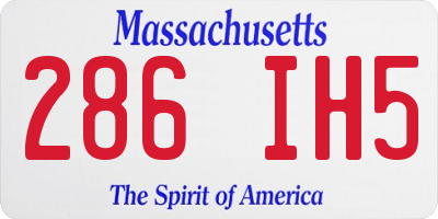 MA license plate 286IH5