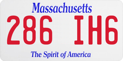 MA license plate 286IH6