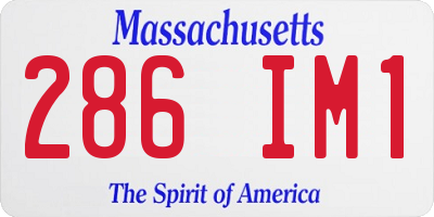 MA license plate 286IM1
