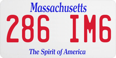 MA license plate 286IM6