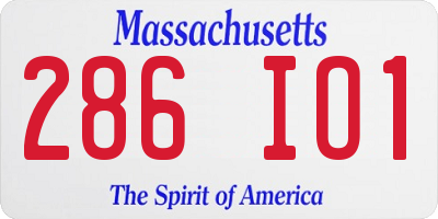 MA license plate 286IO1