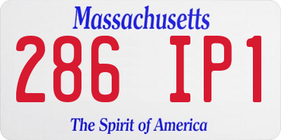 MA license plate 286IP1