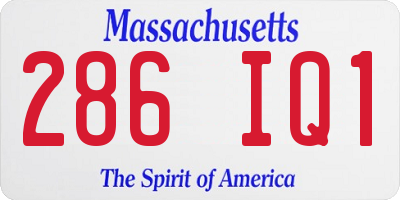 MA license plate 286IQ1