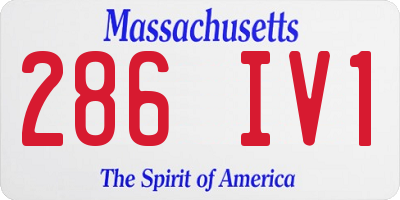 MA license plate 286IV1
