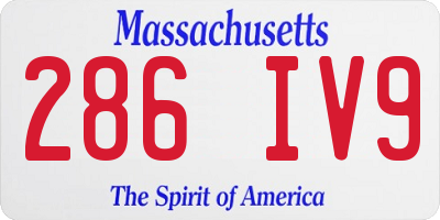 MA license plate 286IV9