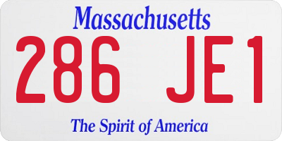 MA license plate 286JE1