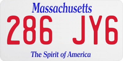MA license plate 286JY6