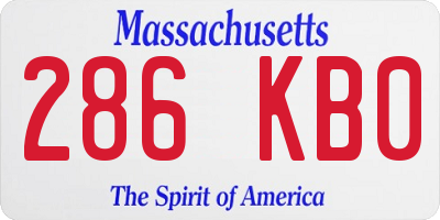 MA license plate 286KB0
