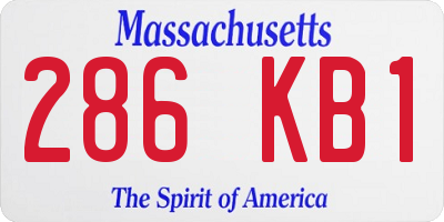 MA license plate 286KB1