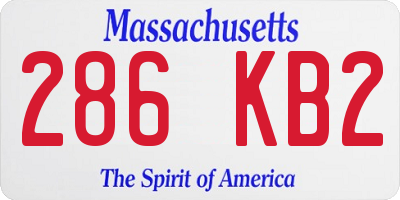 MA license plate 286KB2