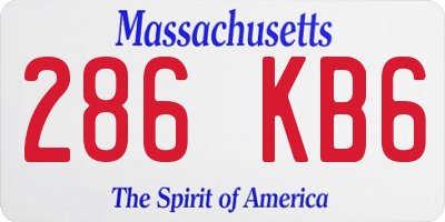 MA license plate 286KB6