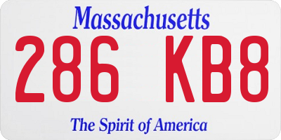 MA license plate 286KB8