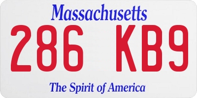 MA license plate 286KB9