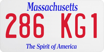 MA license plate 286KG1