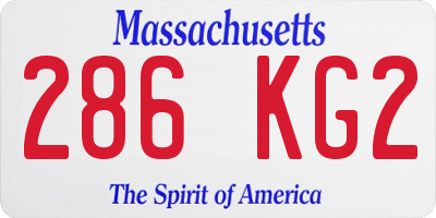 MA license plate 286KG2