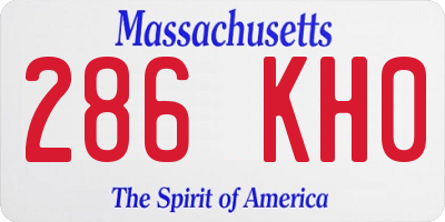 MA license plate 286KH0