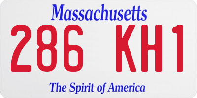 MA license plate 286KH1
