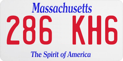 MA license plate 286KH6