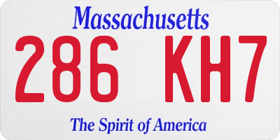 MA license plate 286KH7