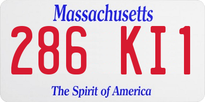 MA license plate 286KI1