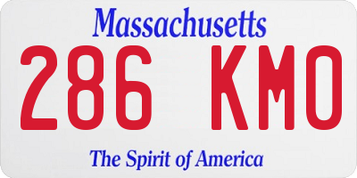 MA license plate 286KM0