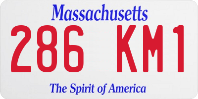 MA license plate 286KM1
