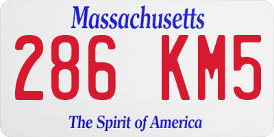 MA license plate 286KM5