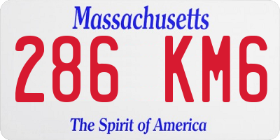 MA license plate 286KM6