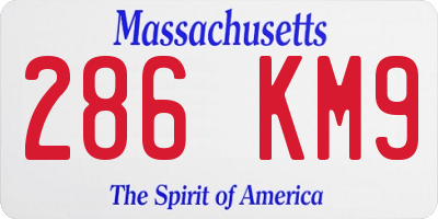 MA license plate 286KM9