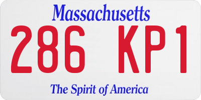 MA license plate 286KP1