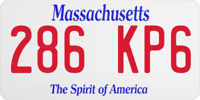 MA license plate 286KP6