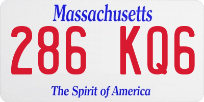 MA license plate 286KQ6