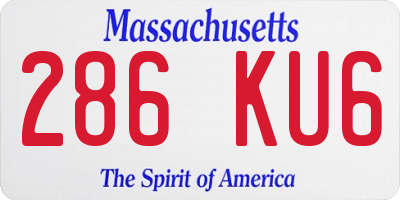 MA license plate 286KU6