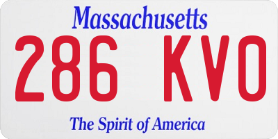 MA license plate 286KV0