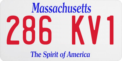 MA license plate 286KV1