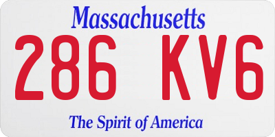 MA license plate 286KV6
