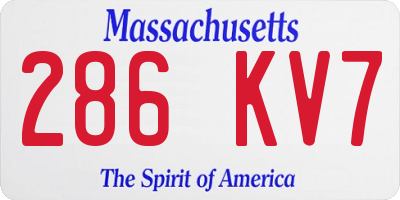 MA license plate 286KV7