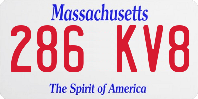 MA license plate 286KV8