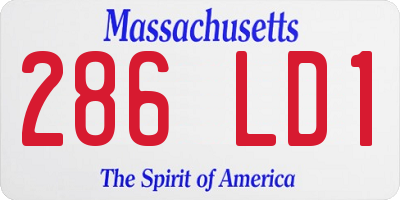 MA license plate 286LD1