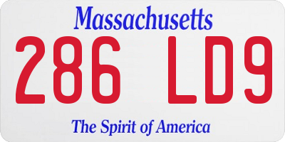 MA license plate 286LD9
