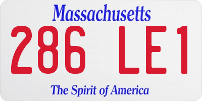 MA license plate 286LE1
