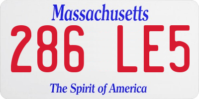 MA license plate 286LE5