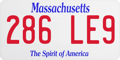 MA license plate 286LE9