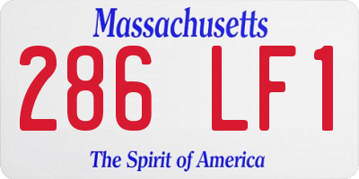 MA license plate 286LF1