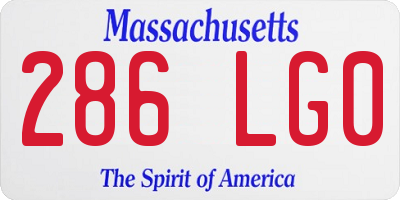 MA license plate 286LG0