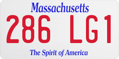 MA license plate 286LG1