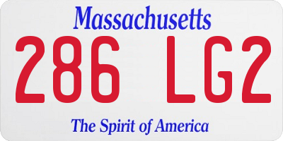 MA license plate 286LG2